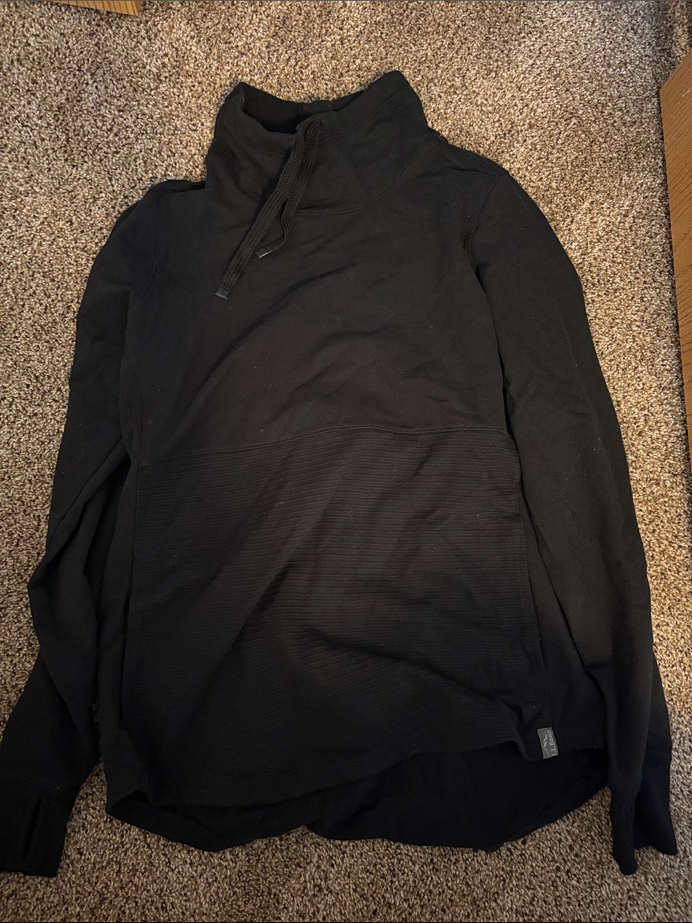 L.L. Bean Black Women's Funnel Neck Pullover